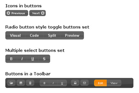 jquery, css, framework, buttons